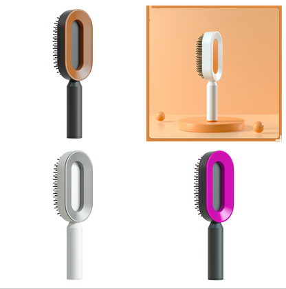 Self-Cleaning Hair Brush, 3D Air Cushion Massager Brush, Self-Cleaning Hair Styling Brush for Women, Hairdressing Brush