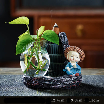 Backflow Incense Burner Creative Decoration Ceramic Household Indoor Aromatherapy Fragrant Granules