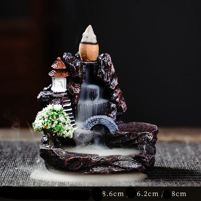 Backflow Incense Burner Creative Decoration Ceramic Household Indoor Aromatherapy Fragrant Granules