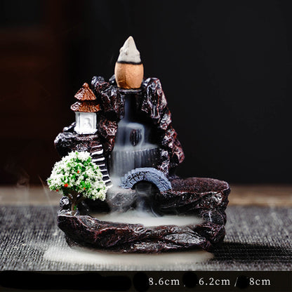 Backflow Incense Burner Creative Decoration Ceramic Household Indoor Aromatherapy Fragrant Granules
