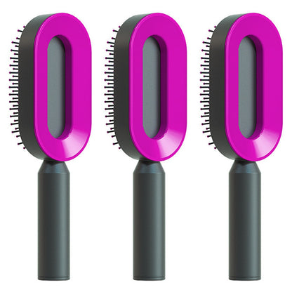 Self-Cleaning Hair Brush, 3D Air Cushion Massager Brush, Self-Cleaning Hair Styling Brush for Women, Hairdressing Brush