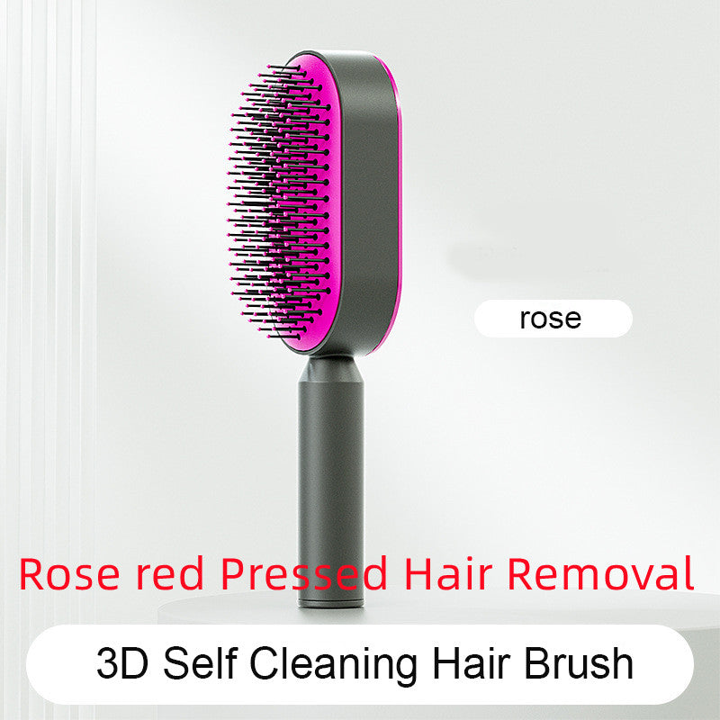 Self-Cleaning Hair Brush, 3D Air Cushion Massager Brush, Self-Cleaning Hair Styling Brush for Women, Hairdressing Brush