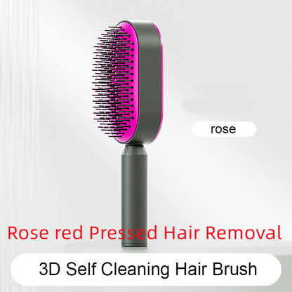 Self-Cleaning Hair Brush, 3D Air Cushion Massager Brush, Self-Cleaning Hair Styling Brush for Women, Hairdressing Brush