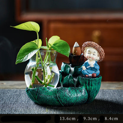 Backflow Incense Burner Creative Decoration Ceramic Household Indoor Aromatherapy Fragrant Granules