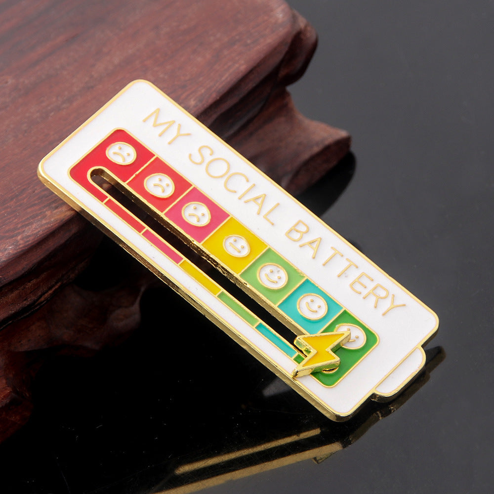 Funny Humor Enamel Brooch Social Drum Pattern Pin Painting Badge Backpack Accessories