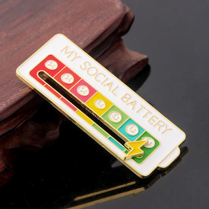 Funny Humor Enamel Brooch Social Drum Pattern Pin Painting Badge Backpack Accessories