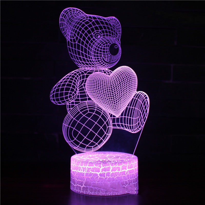 Love Bear Series 3D Light Creative Night Light